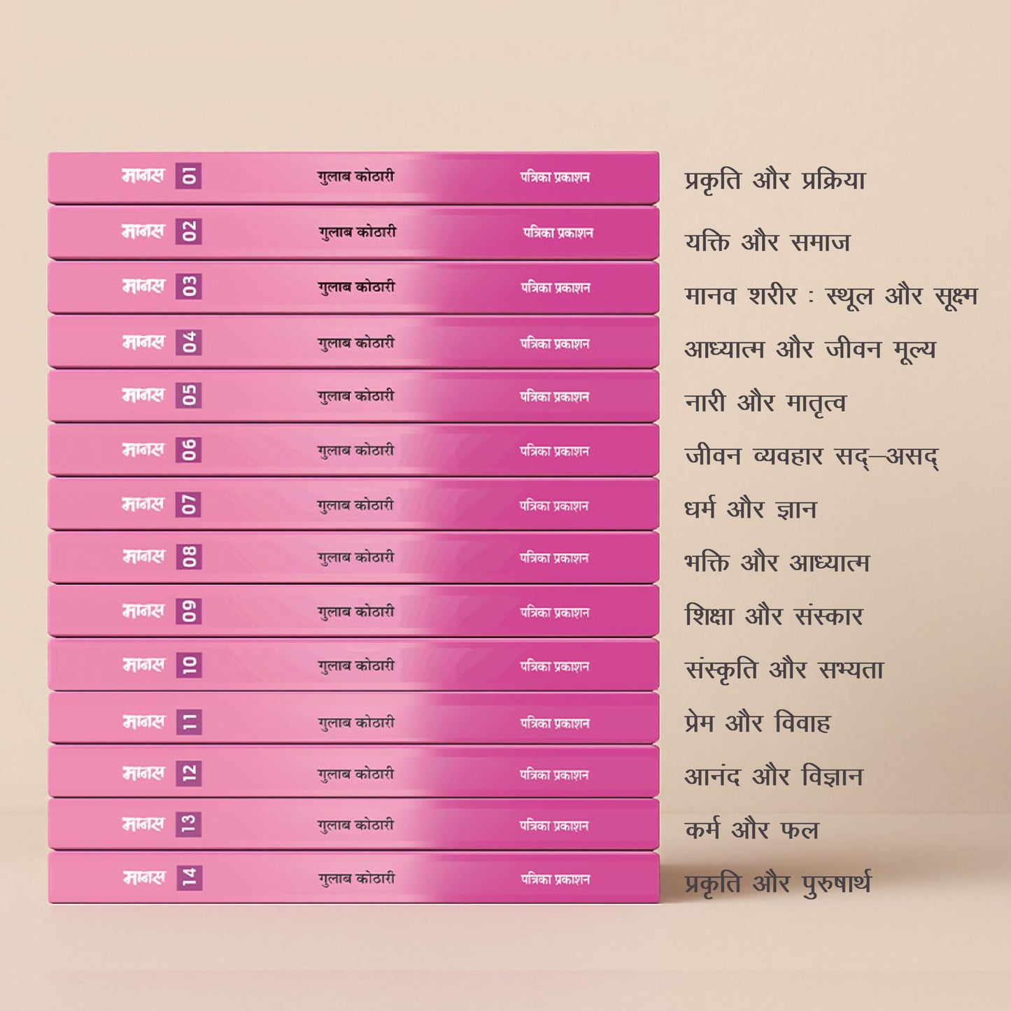 Maanas Series (Vol. 1–14) by Dr. Gulab Kothari | Vedic & Spiritual Insights | Hindi Paperback Set | Patrika Publication