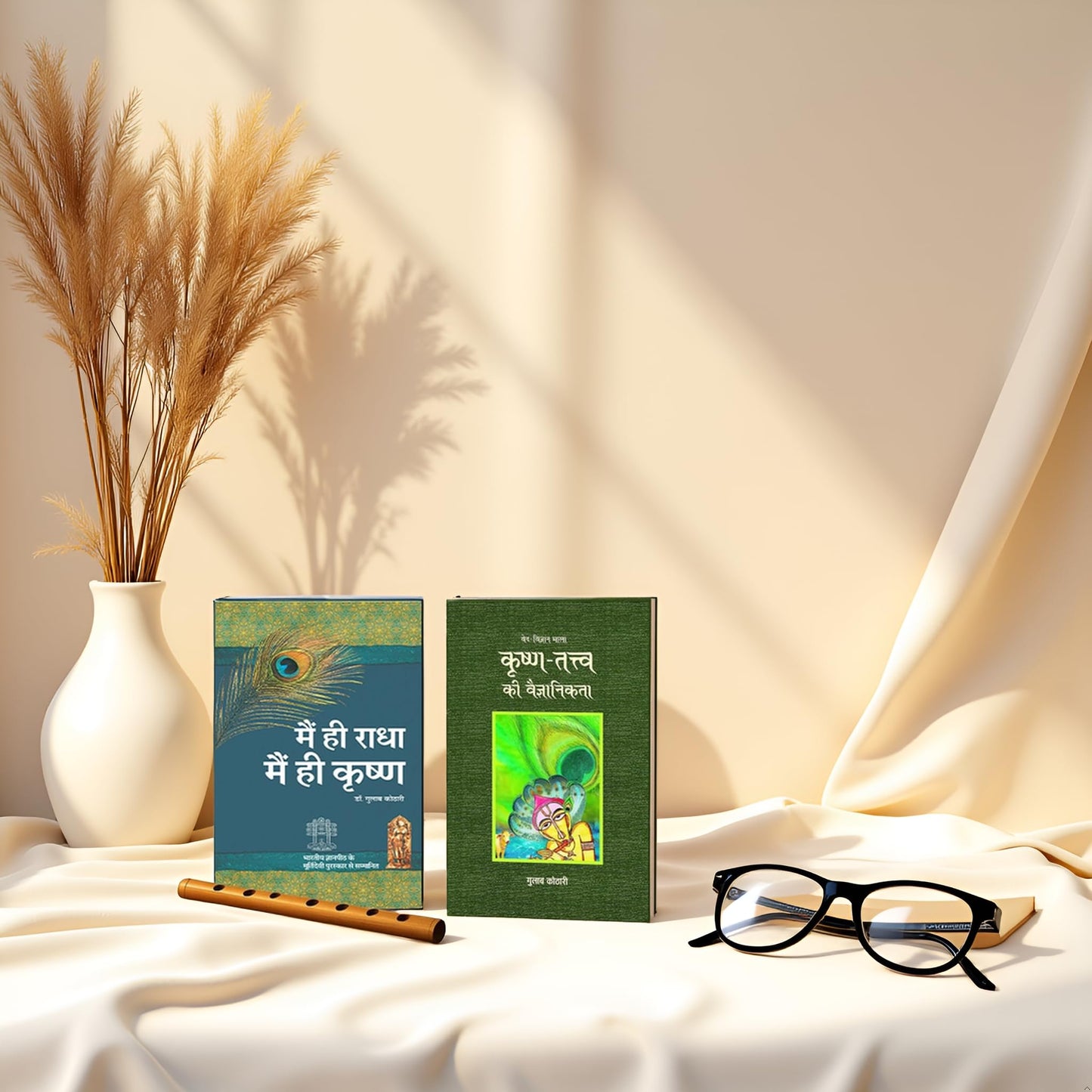 Krishna Book Set – 2 Titles | Hindi | Moortidevi Award-winning book | Spiritual Wisdom, Bhagavad Gita Insights, Indian Philosophy & Krishna Tattva | Life Purpose, Devotion, Self Realization