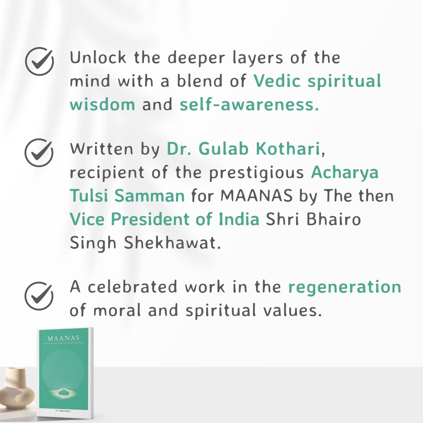 Maanas: Patterns of Human Mind | Set of 10 Copies | English Spiritual & Psychology Book | Honored with Acharya Tulsi Samman | Perfect for Libraries, Corporate Gifting, Yoga Center, Counseling